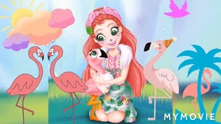 Enchantimals birthday Fancy flamingo💕 🦩Unboxing Swash and Kiba party Enchantimals Stop Motion [upl. by Llewen]