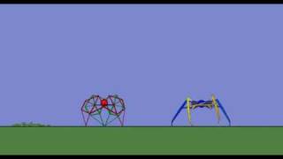 Comparison of Theo Jansens mechanism and the Klann Linkage in Phun [upl. by Corkhill]