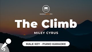 The Climb  Miley Cyrus Male Key  Piano Karaoke [upl. by Robinia]