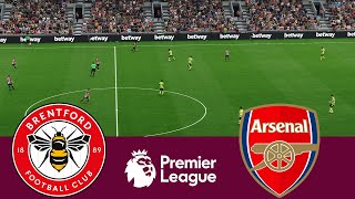 Brentford vs Arsenal 01  Video Game Simulation pes 2021 [upl. by Ecyak]