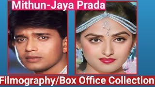 Mithun Chakraborty Jaya Prada Filmography  Box Office Collection  Hit Flop List [upl. by Lacram]