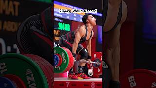 Rahmat Erwin Abdullah 73kg 🇮🇩 204kg  450lbs CampJ World Record Slow Motion weightlifting [upl. by Maude]