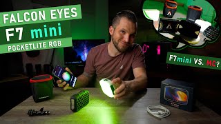 Falcon Eyes F7 Mini Pocketlite vs Aputure MC  RGB LED Light Review [upl. by Aninep]