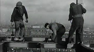 19381939 Amsterdam krijgt een tweede wolkenkrabber in Zuid het Apollo House  oude filmbeelden [upl. by Itsa]