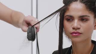 How to use ghd Glide hot brush on textured curly hair [upl. by Samtsirhc753]