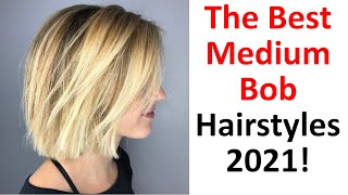 The Best Medium Bob Hairstyles 2021 [upl. by Remsen]