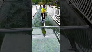 Toughened Glass Trestle Bridge Cleaning [upl. by Novia]