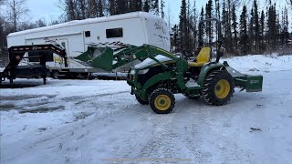 Moving snow with the tractor [upl. by Robenia]