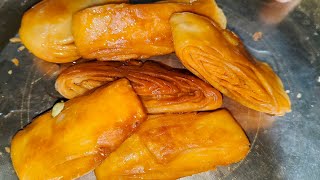 Khaja Recipe  Crispy Khaja Sweet Recipe  Sweet Recipe [upl. by Ytsim987]