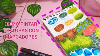 ✨ TUTORIAL DE COMO PINTAR TEXTURAS CON MARCADORES DE ALCOHOL ✨ [upl. by Acinomed968]