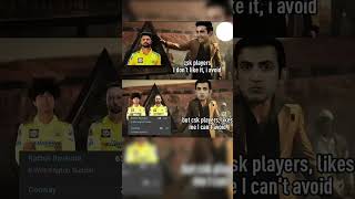 Gautam Gambhirs Double Character About CSK🤔🥹 csk gambhir shorts [upl. by Alyakim]