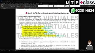 🔴 ACS16TA Tarea Académica  Historia del Derecho UTP quotEnsayo de Hitosquot 25 SOLES JULIO 2024 [upl. by Behka]