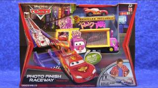 Disney Pixar Cars 2 Photo Finish Raceway Track Set made by Mattel [upl. by Caryn92]