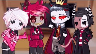 Helluva Boss React To Hazbin Hotel  Gacha React [upl. by Yrdua482]