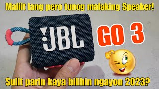 JBL GO 3 Review Soundcheck Maliit lang pero quality 🎶🔊 [upl. by Ogata458]