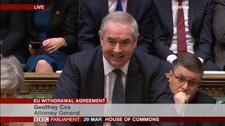 Attorney General Geoffrey Cox QC opens the EU Withdrawal Agreement debate [upl. by Lhok]