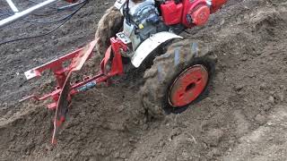 Honda F600 Tiller with Plough [upl. by Ahsak941]