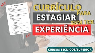 Currículo para Estagiar  Pronto Fácil e Online  Estágio para Estudante [upl. by Nevaed]