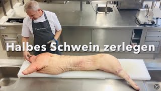 Halbes Schwein zerlegen Schweinezerlegung [upl. by Jordans]