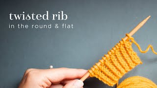 Knitting tutorial Twisted rib [upl. by Pennington]