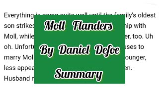 Summary of Moll Flanders by Daniel DefeoSummary of Moll Faondersmaprevious year eng lit paper 3 [upl. by Matthieu]