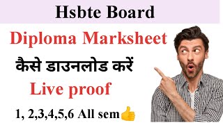 How to download hsbte diploma marksheet How to get polytechnic marksheet 2023Man of technical [upl. by Esmerelda]