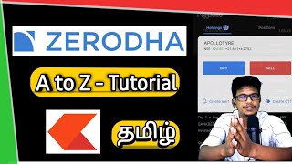 Zerodha App Full Tutorial in Tamil  A to Z all informations  How to use Zerodha Kite app in tamil [upl. by Elena902]