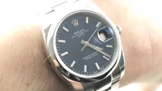 Rolex Oyster Perpetual Date 115200 Luxury Watch Review [upl. by Glenine]