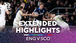 EXTENDED HIGHLIGHTS  Scotland Claim a Third Successive Calcutta Cup  England v Scotland [upl. by Assennev]