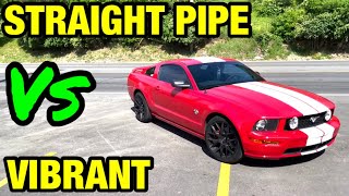 Ford Mustang GT 46L V8 VIBRANT RESONATORS Vs STRAIGHT PIPE [upl. by Wahkuna]