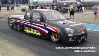 Team Thailand Diesel Drag  82  164mph HD [upl. by Kirrad537]