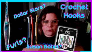 Crochet Hook 101  Review of Furls Streamline and Susan Bates Twist and Lock [upl. by Tima256]