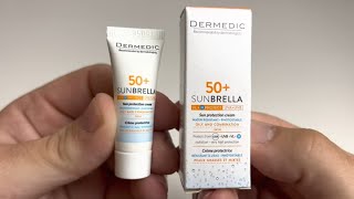 DERMEDIC SUNBRELLA SCHÜTZENDE GESICHTSCREME NORMALE UND TROCKENE HAUT SPF50  Dermedic sunbrella 50 [upl. by Ruthie]