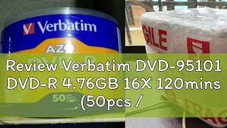 Review Verbatim DVD95101 DVDR 476GB 16X 120mins 50pcs  Spindle [upl. by Katushka]