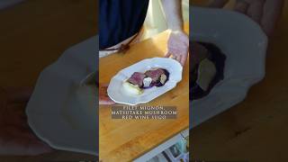 FILET MIGNON MATSUTAKE MUSHROOM RED WINE SUGO italianfood asmr nycchef cooking steak [upl. by Nesaj]