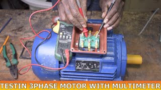 how to test 3 phase motor with multimeter [upl. by Noir]