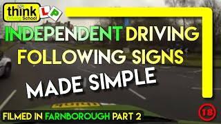 Independent Driving in Farnbrough following Fleet Signs  Think Driving School [upl. by Hendrick531]