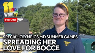 Special Olympics Maryland athlete shares love of bocce [upl. by Ecirehs]