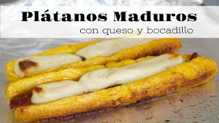 PLÁTANOS CON QUESO Y BOCADILLO  Cómo Hacer Plátanos Asados  SyS [upl. by Nnylhtak881]