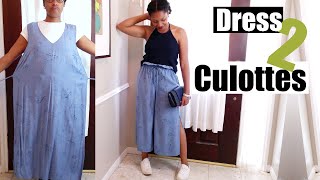 How To Turn a Dress into Culottes  3 Ways to Style  BlueprintDIY [upl. by Steward]