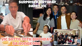 VIC SOTTO 70TH BIRTHDAY SINORPRESA NI PAULEEN LUNA DINALA ANG PMILYA NI VIC SOTTO SA HONGKONG [upl. by Braswell991]