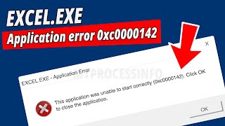 SOLVED Excelexe Application Error 0xc0000142  MyProcessInfo [upl. by Alo]