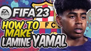 FIFA 23  How to make Lamine Yamal updated  new stats Barcelona La MASIA PHENOM [upl. by Haletky]