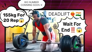 155kg deadlift for 20 repSumo deadlift 155kg 20 rep [upl. by Katina]