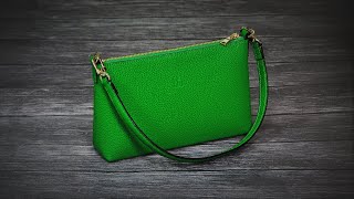 Making a Leather Baguette Bag [upl. by Arhsub]