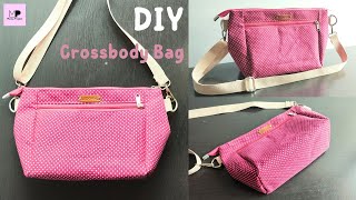 DIY Crossbody Bag With Pockets  Easy Crossbody Bag Sewing Tutorial [upl. by Annua]