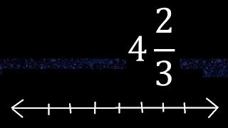 Localize 4 23 na reta numérica fração mista na reta frações mistas [upl. by Crow]