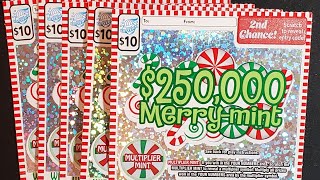 Illinois Lottery 250000 MERRY MINT Holiday tickets [upl. by Frances]