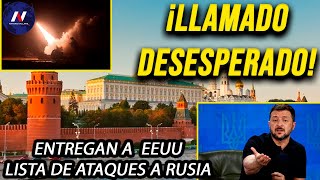 ¡Ucrania hace llamado desesperado a la OTAN Entregan a EEUU lista de objetivos profundos en Rusia [upl. by Hendrika390]