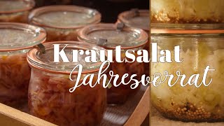 Krautsalat einfach amp deluxe  unser Jahresvorrat farbenfroh und knackfrisch haltbar gemacht [upl. by Eelydnarb]